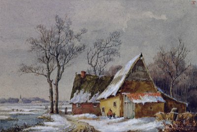 Winter Scene in the Low Countries by Edmond Jean